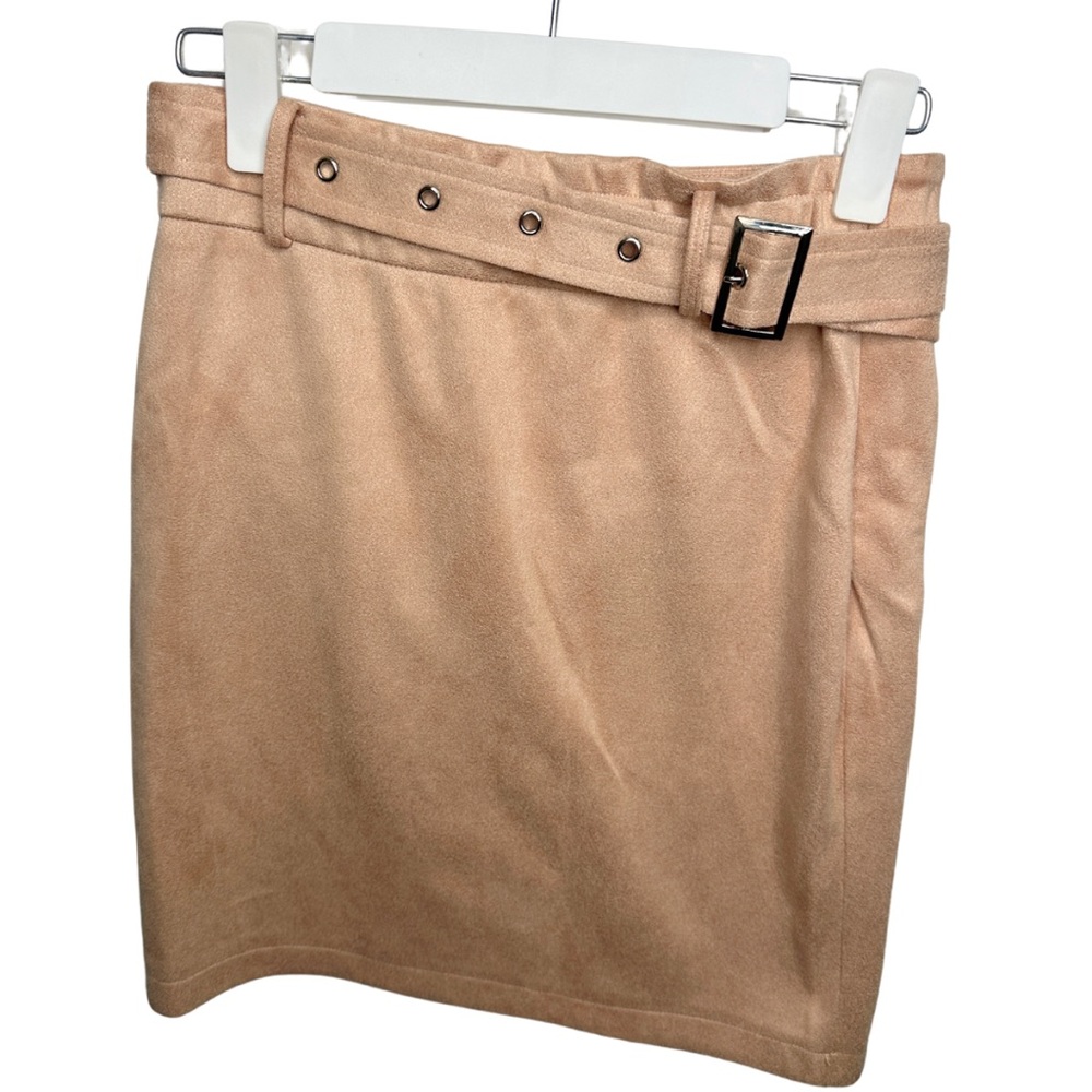 Tan Belted Women's Skirt